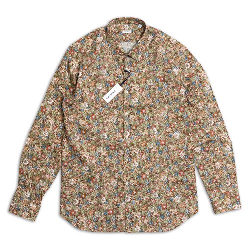 Camicia in cotone millerighe stampato