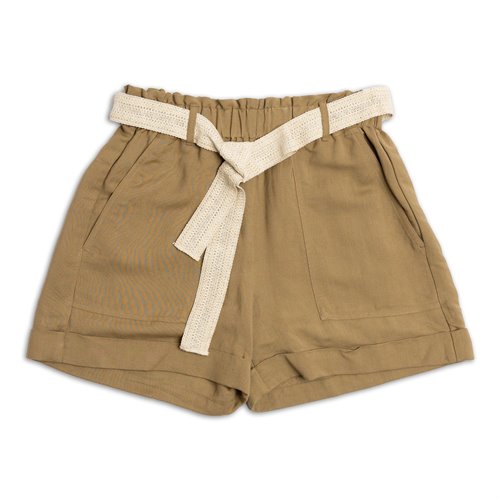 Shorts in lino e viscosa