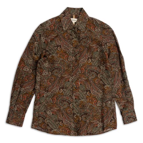 Camicia stampa paisley misto seta